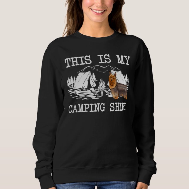 Sudadera Campfire Silky Terrier Perro Este Es Mi Camping (Anverso)
