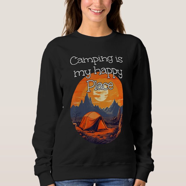 Sudadera Camping and be happy with beautiful Places with Te (Anverso)