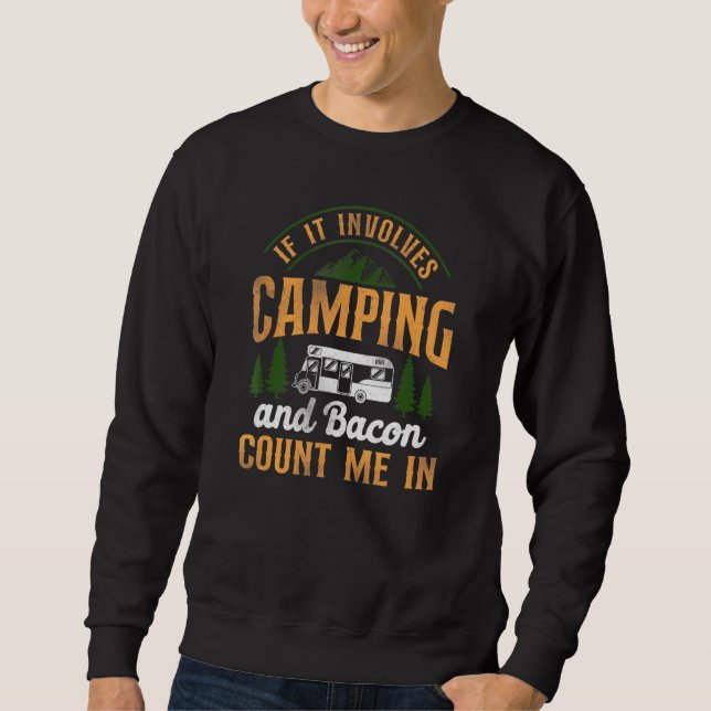 Sudadera Camping Bacon Me Cuenta En Motorhome Campervan (Anverso)