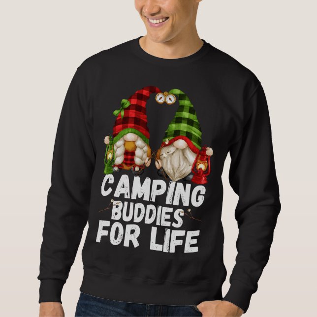 Sudadera Camping Buddies For Life - Cosas Graciosas De Gnom (Anverso)