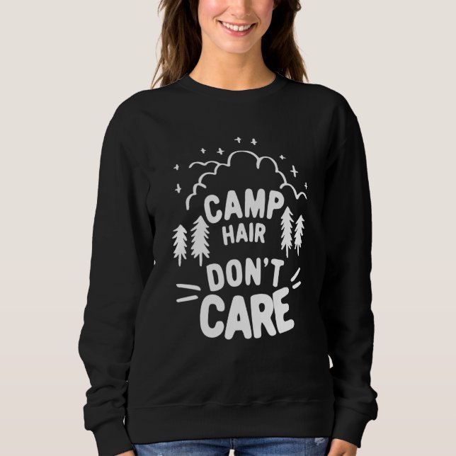 Sudadera Camping Camp Hair no se preocupa (Anverso)