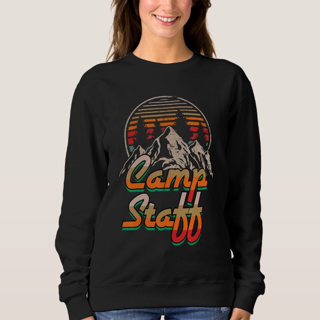 Sudadera Camping Camp Staff Outdoor Sunset Summer Vacation (Anverso)