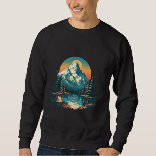 Sudadera Camping Camper Glamping Tent Sunset Mountains Adve