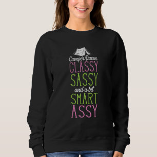 Sudadera Camping Camper Queen Sassy Sassy Smart Assad Tiend