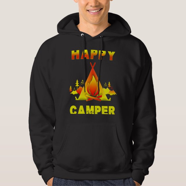Sudadera Camping   Camping  with Sayings Happy Camper (Anverso)