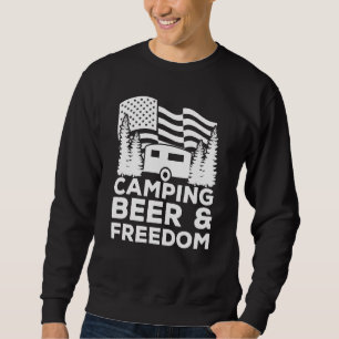 Sudadera Camping Cerveza Libertad 4 de Julio Bandera Americ