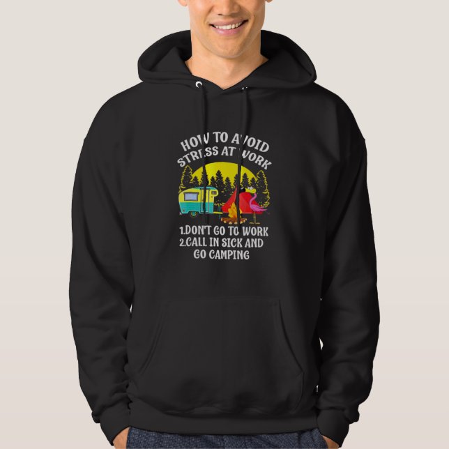 Sudadera Camping Cómo Evitar El Estrés En El Trabajo (Anverso)