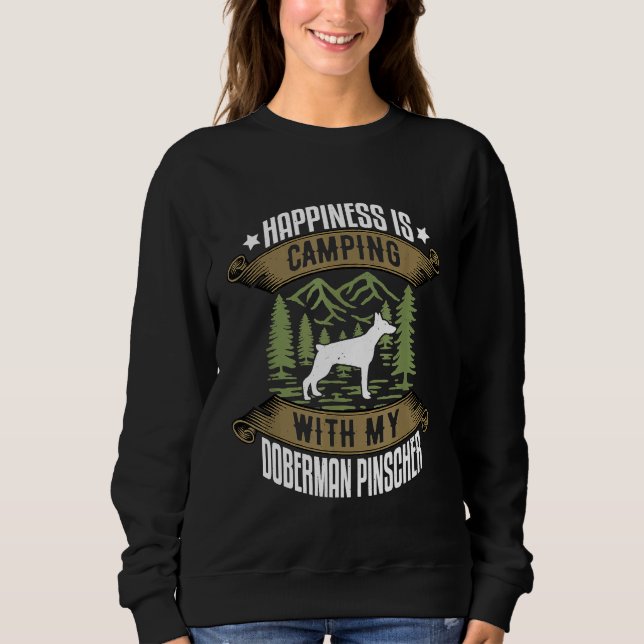 Sudadera Camping Con Camping Doberman Pinscher Camp Lover (Anverso)