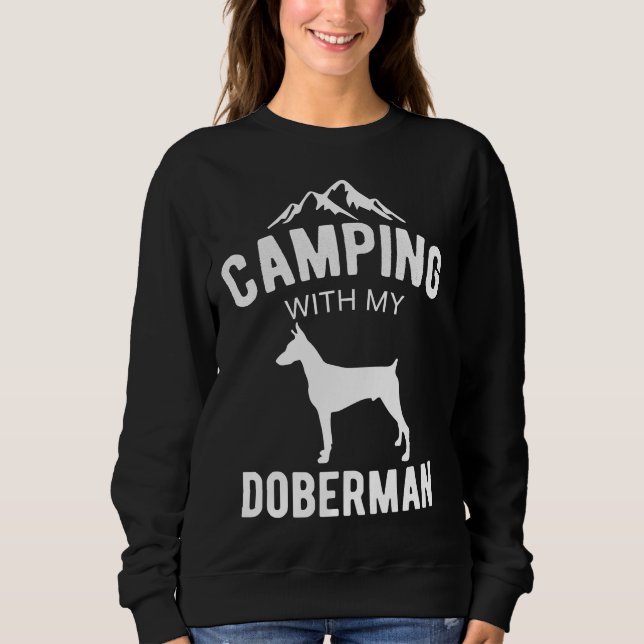 Sudadera Camping Con Mi Perro Doberman Lover Puppy 222 (Anverso)
