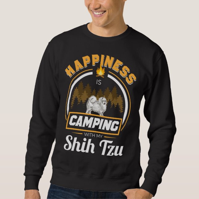 Sudadera Camping Con Mi Propietario De Perros De La Felicid (Anverso)