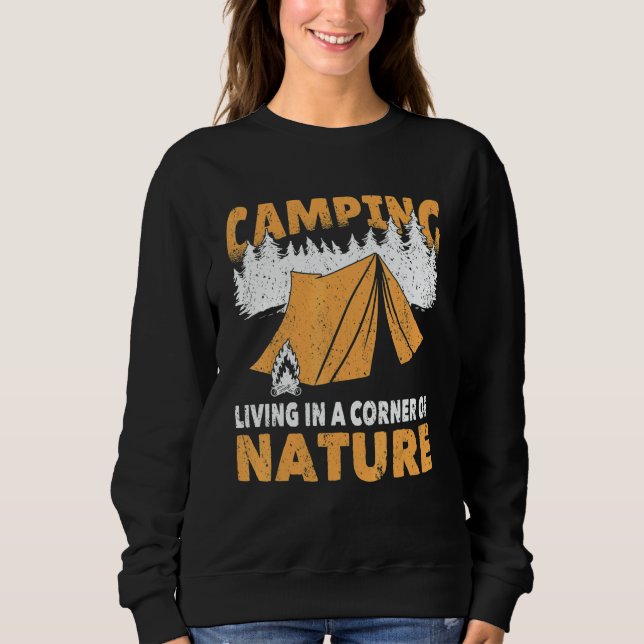 Sudadera Camping corner of nature camper outdoor accessorie (Anverso)