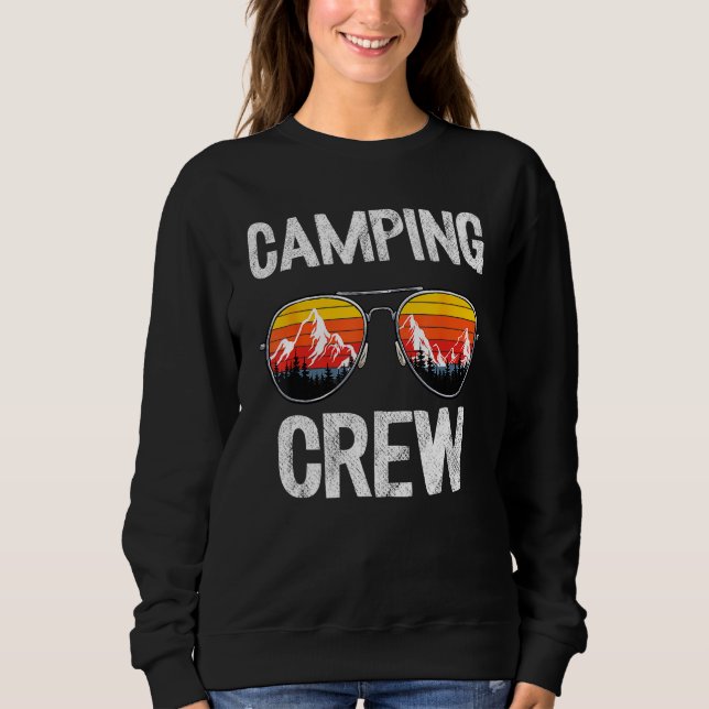 Sudadera Camping Crew Cousin Camp Matching Family Vacation  (Anverso)