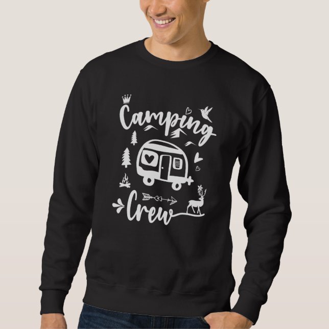 Sudadera Camping Crew Matching For Family Camper Group Crew (Anverso)