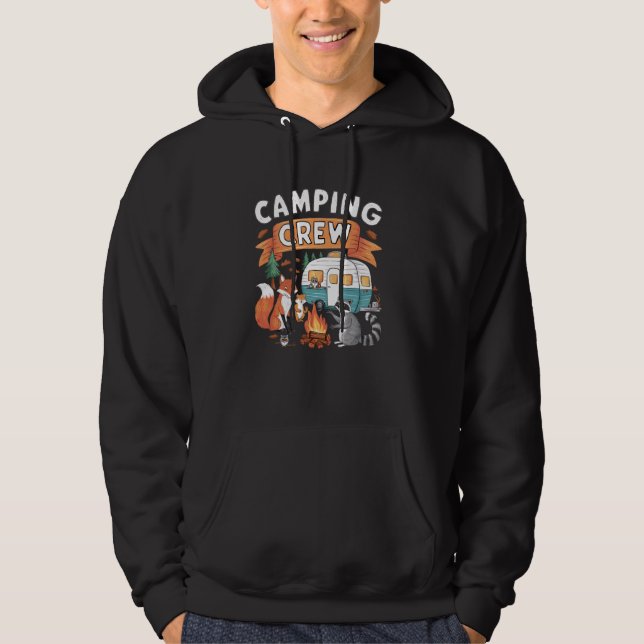 Sudadera Camping de camping divertida camarera (Anverso)