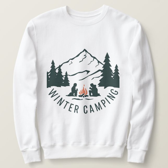 Sudadera Camping de invierno (Anverso del diseño)