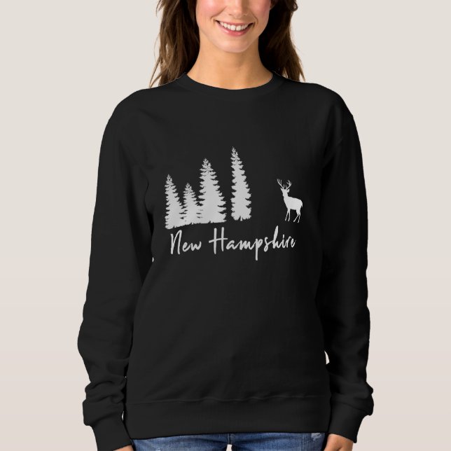 Sudadera Camping Deer en el campamento forestal New Hampshi (Anverso)