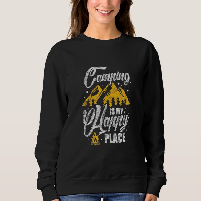 Sudadera Camping Es Mi Lugar Feliz (Anverso)