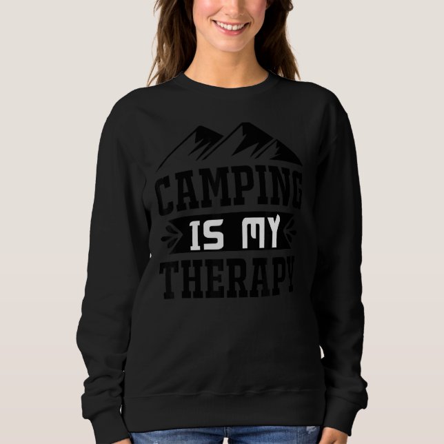 Sudadera Camping es mi terapia (Anverso)