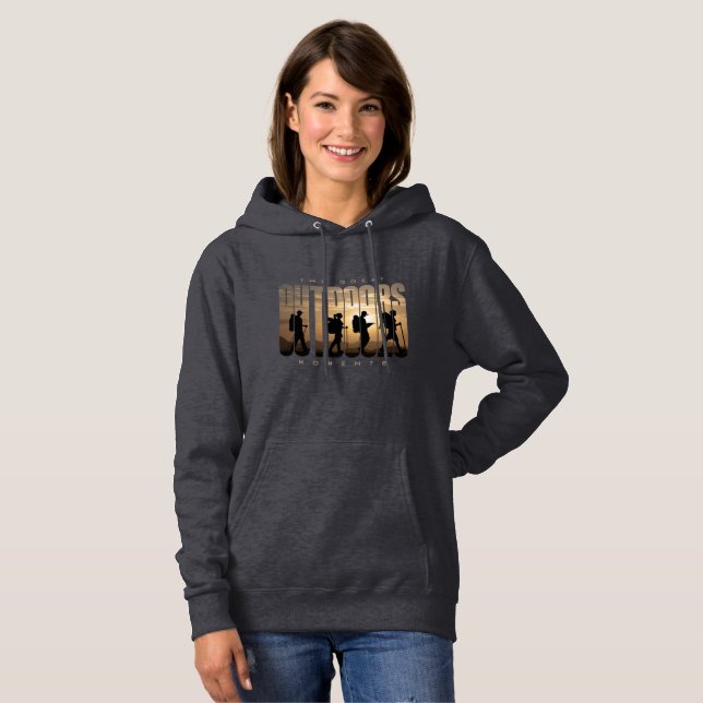 Sudadera Camping exterior | Hoodie de la mujer (Anverso completo)