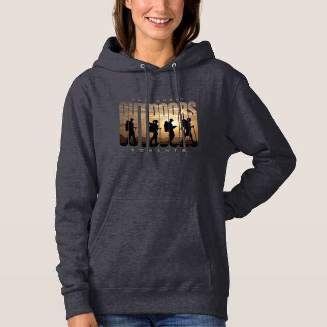 Sudadera Camping exterior | Hoodie de la mujer (Anverso)