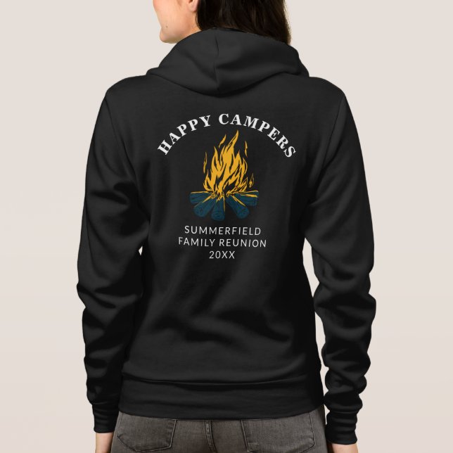 Sudadera Camping Familiar Feliz Campers Vacaciones Mamá Per (Reverso)