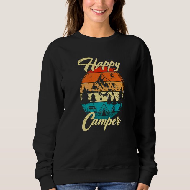 Sudadera Camping Feliz Para Camping De Verano  1 (Anverso)