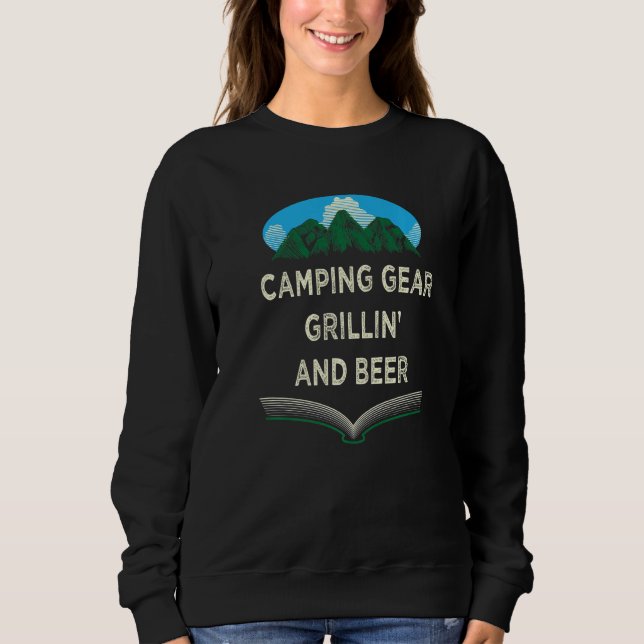 Sudadera Camping Grillin and Beer Camper Party Camp Reunion (Anverso)