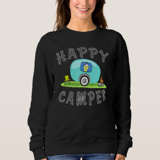 Sudadera Camping   Happy Camping Trailer Camper Tee