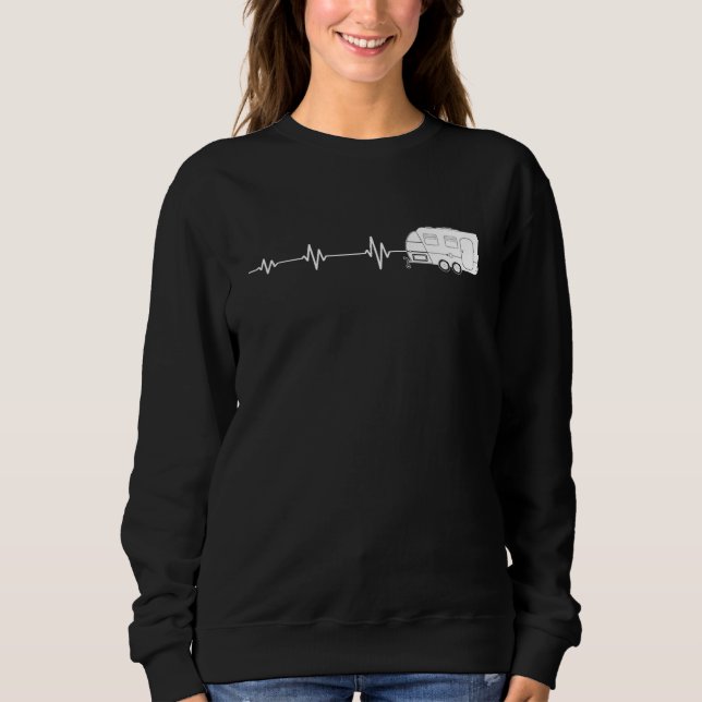 Sudadera Camping Heartbeat Camper Caravana (Anverso)