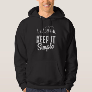 Sudadera Camping Heartbeat Mantén Simple Trailer Camper Va