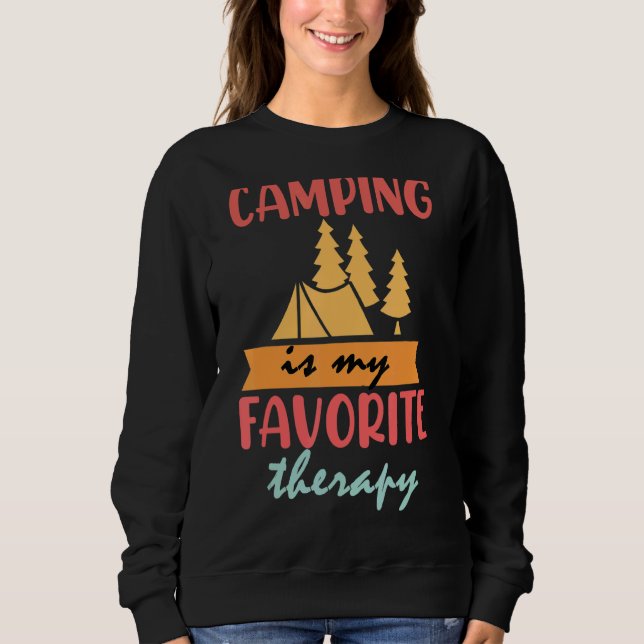 Sudadera Camping Is My Favorite Therapy Classic Summer (Anverso)