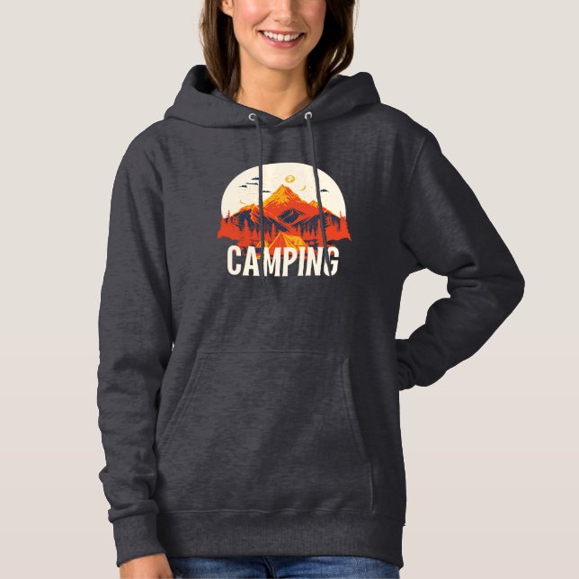 Sudadera Camping Life Forever, acampada y senderismo (Anverso)