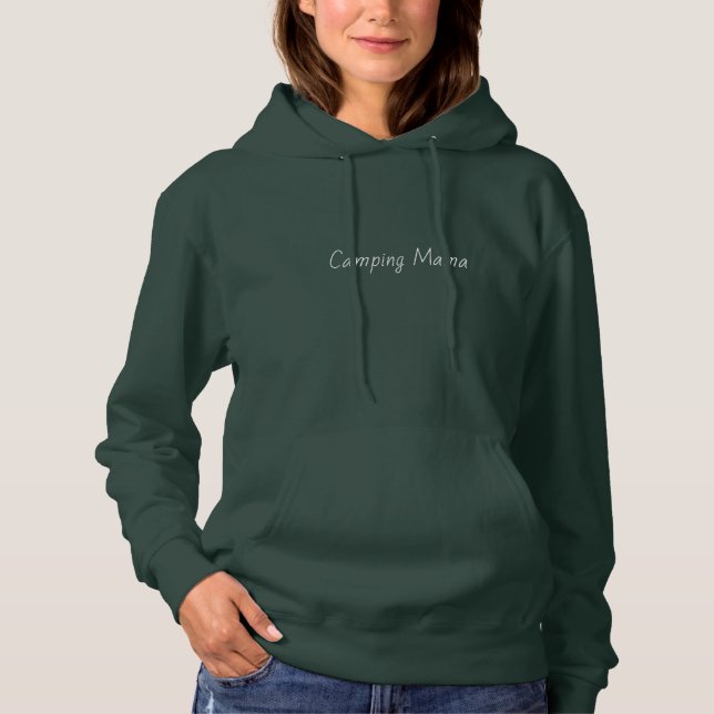 Sudadera Camping Mama Moderno con Tipografía Elegante (Anverso)