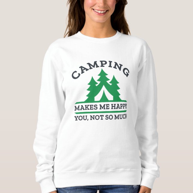Sudadera Camping Me Hace Feliz (Anverso)