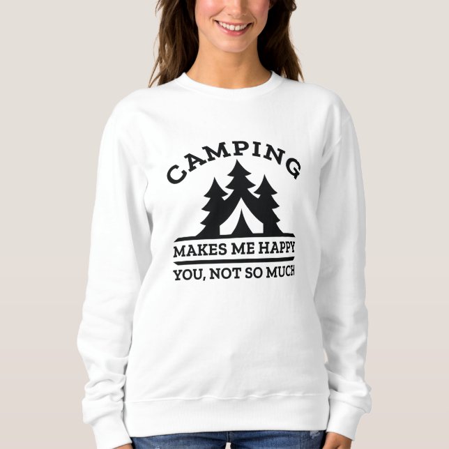 Sudadera Camping Me Hace Feliz (Anverso)
