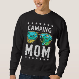 Sudadera Camping Mom Retro Gráfico al aire libre Tee Happy