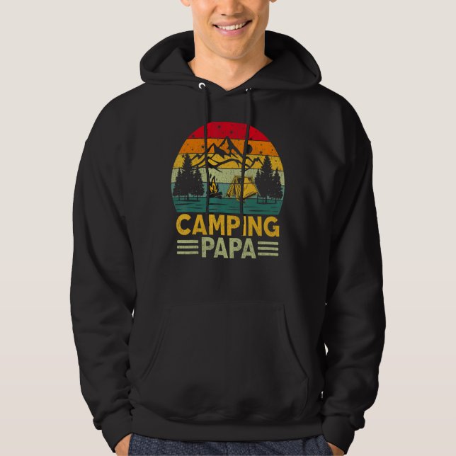 Sudadera Camping Papa Vintage Retro Camping padre (Anverso)