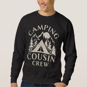 Sudadera Camping Primos de la tripulación Reunión de la fam
