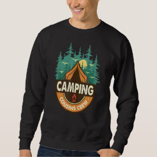 Sudadera Camping Primos de la tripulación Reunión de la fam