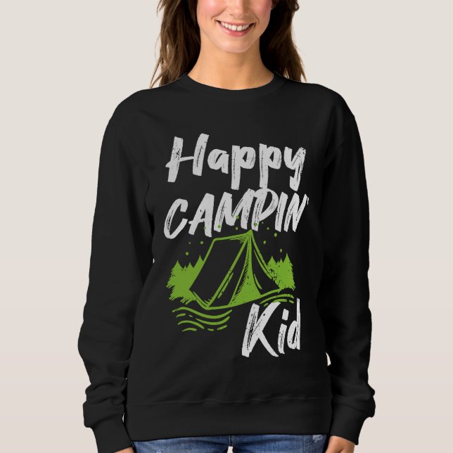 Sudadera Camping Puns Happy Campin' Kid Boys Girls Children (Anverso)