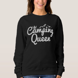 Sudadera Camping Queen Crown Mountains Motorhome Tent Queen