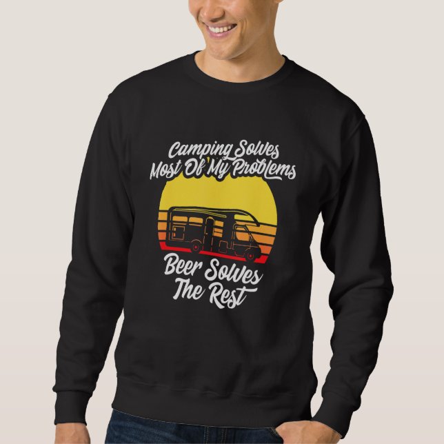 Sudadera Camping Resuelve La Mayoría De Mis Problemas Rv Ca (Anverso)