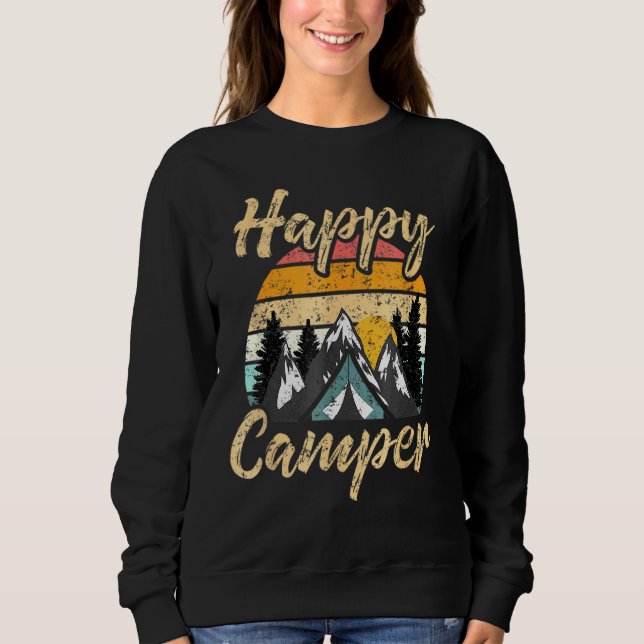 Sudadera Camping Senderismo con problemas Presenta un Campe (Anverso)