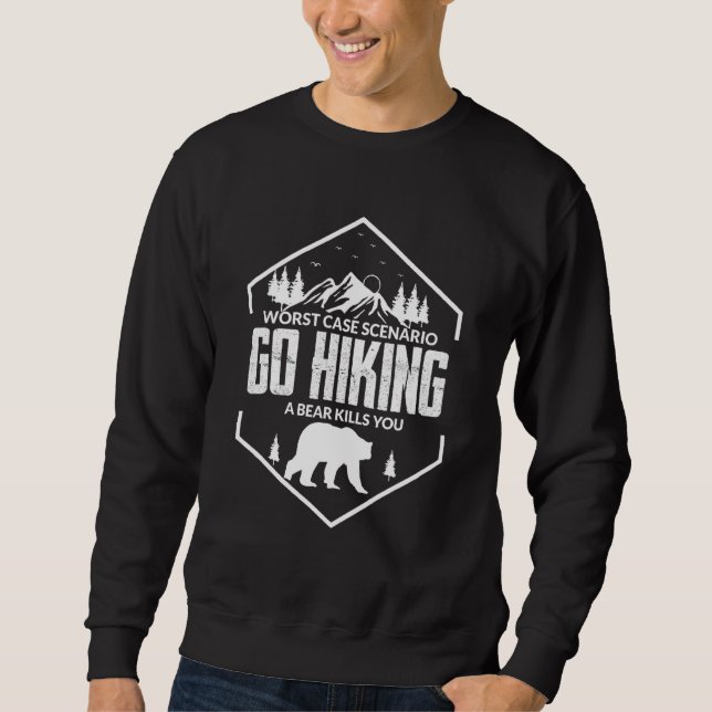 Sudadera Camping Senderismo Tee Go Senking Bear te mata en  (Anverso)