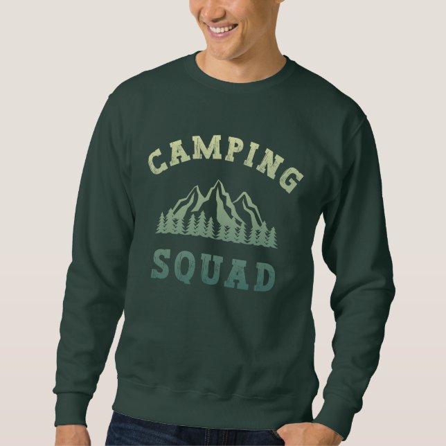Sudadera Camping Squad Camping Montañas al aire libre (Anverso)