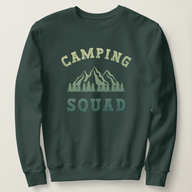 Sudadera Camping Squad Camping Montañas al aire libre (Anverso del diseño)