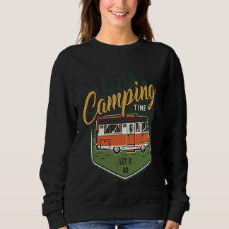 Sudadera Camping Time Let's Go Forest Green Car Summer