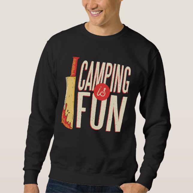 Sudadera Camping Trip Bloody Knife True Crime Family Vacati (Anverso)