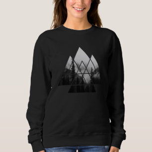 Sudadera Campo de minimalismo retro de árboles naturales al