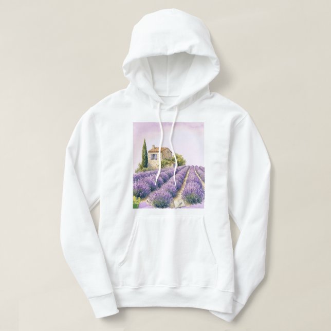 Sudadera Campos de lavanda en Provenza (Diseño del anverso)